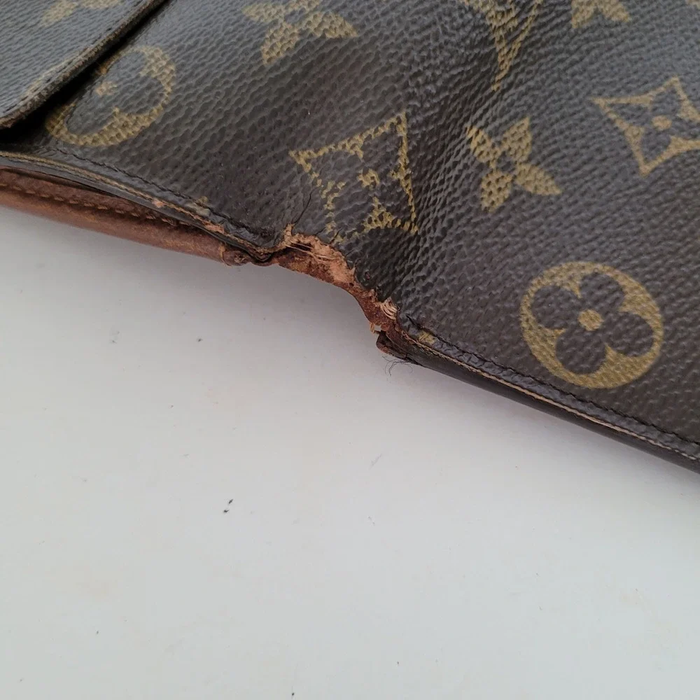 Louis Vuitton Monogram Portefeuille Elise Trifold Wallet Brown SP0051 Vintage